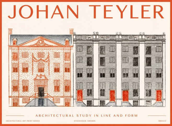 Johan Teyler Architectural Study in Line and Form No1 - Poster