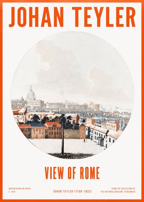 Johan Teyler View of Rome No2 - Poster