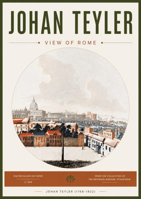 Johan Teyler View of Rome No4 - Poster