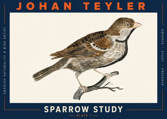 Johan Teyler Sparrow Study No3 - Poster