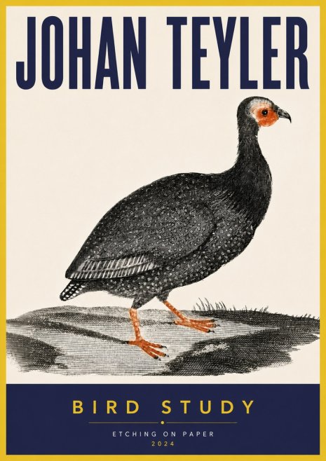 Johan Teyler Bird Study III No5 - Poster