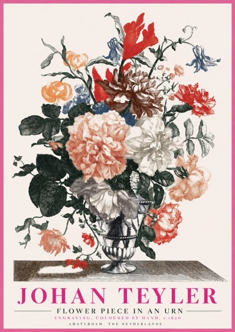 Johan Teyler Flower Piece in an Urn II No3 - Poster