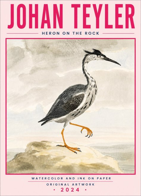 Johan Teyler Heron on the Rock No5 - Poster