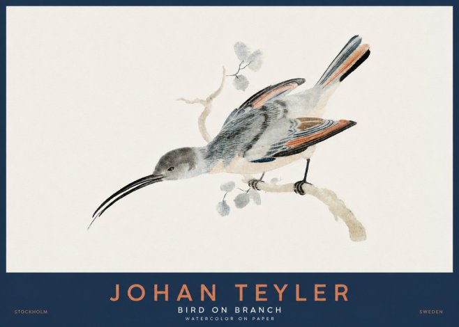 Johan Teyler Bird on Branch I No2 - Poster