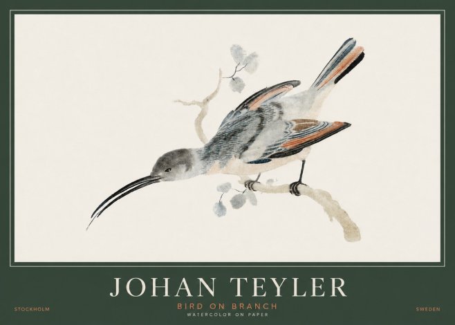 Johan Teyler Bird on Branch I No3 - Poster