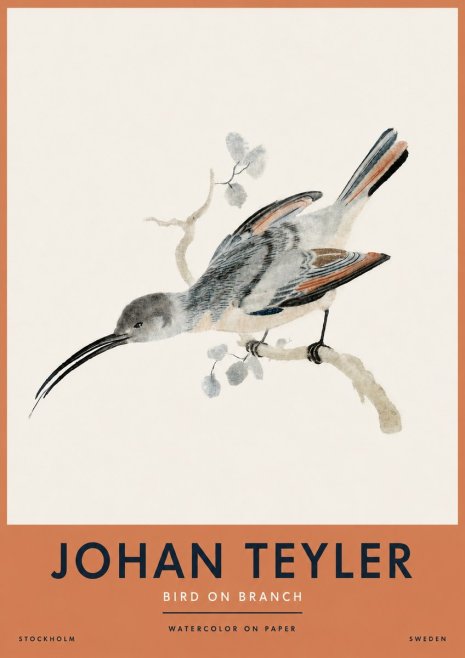 Johan Teyler Bird on Branch I No4 - Poster