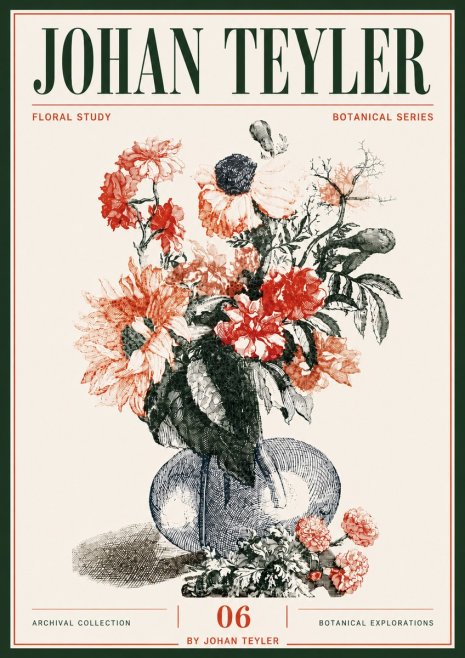 Johan Teyler Floral Study No6 - Poster