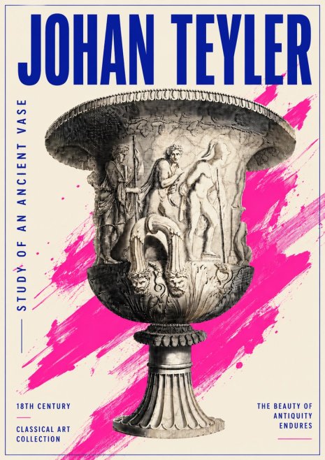 Johan Teyler Study of an Ancient Vase No4 - Poster