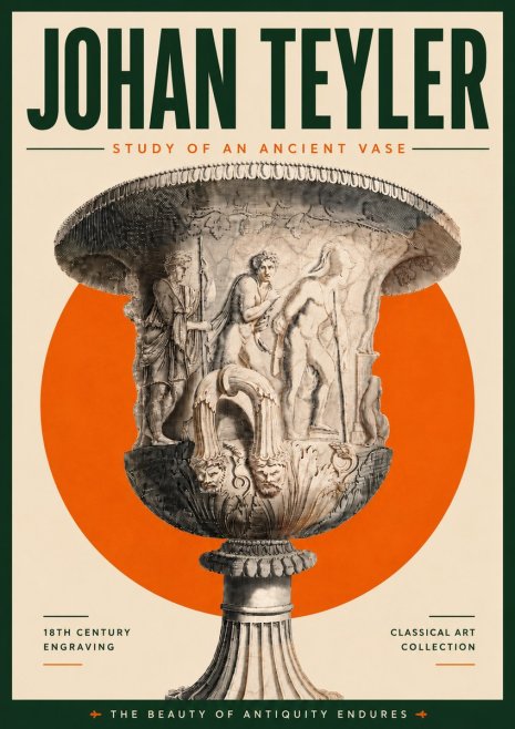Johan Teyler Study of an Ancient Vase No5 - Poster