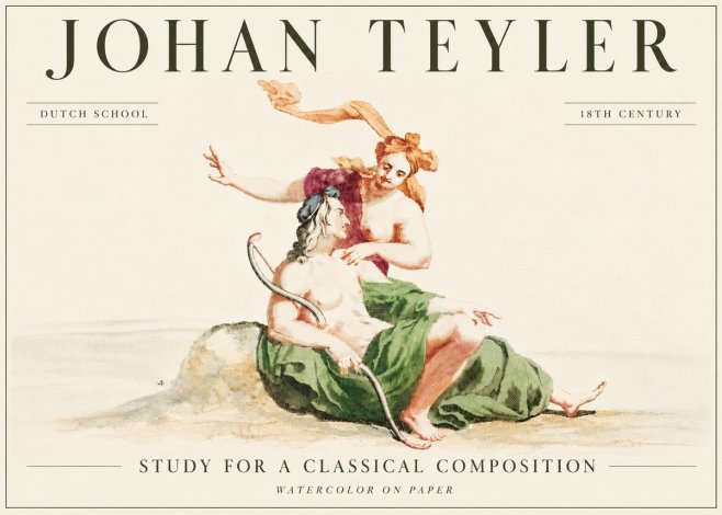 Johan Teyler Study for a Classical Composition No6 - Poster