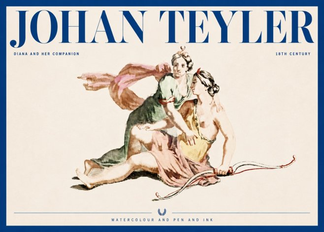 Johan Teyler Diana and Her Companion No4 - Poster