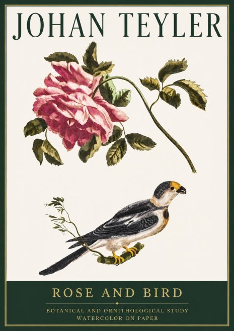 Johan Teyler Rose and Bird I No5 - Poster