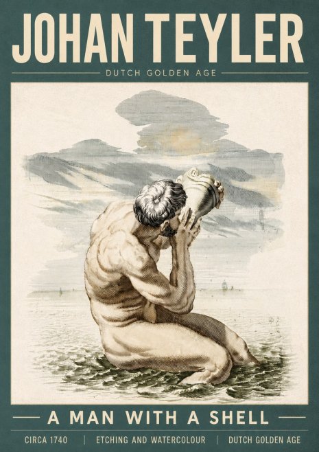 Johan Teyler A Man with a Shell No5 - Poster