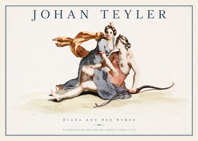 Johan Teyler Diana and Her Nymph No1 - Poster