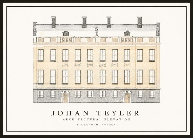 Johan Teyler Architectural Elevation No1 - Poster