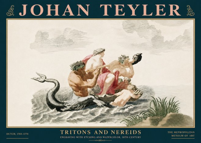 Johan Teyler Tritons and Nereids No5 - Poster