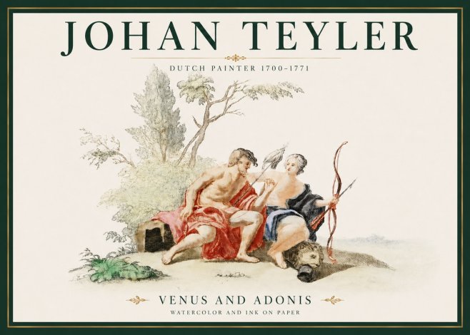 Johan Teyler Venus and Adonis No3 - Poster