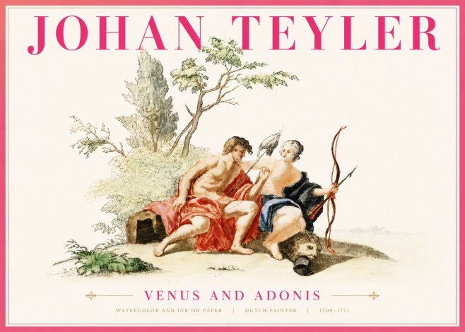 Johan Teyler Venus and Adonis No6 - Poster