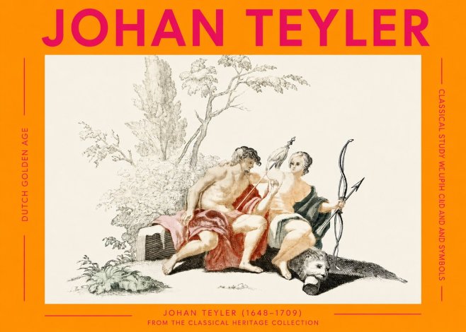 Johan Teyler Classical Study with Cupid and Symbols No2 - Poster