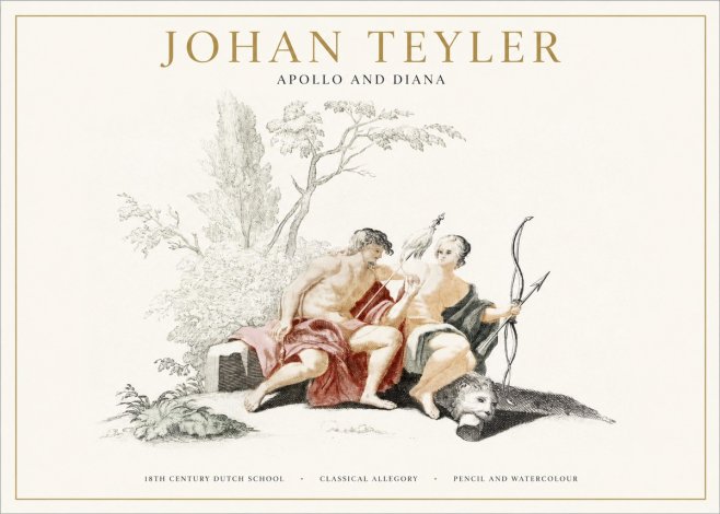 Johan Teyler Classical Study with Cupid and Symbols No5 - Poster