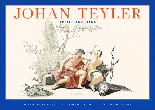 Johan Teyler Classical Study with Cupid and Symbols No6 - Poster