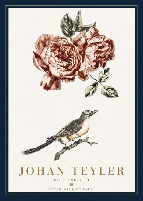 Johan Teyler Rose and Bird II No5 - Poster