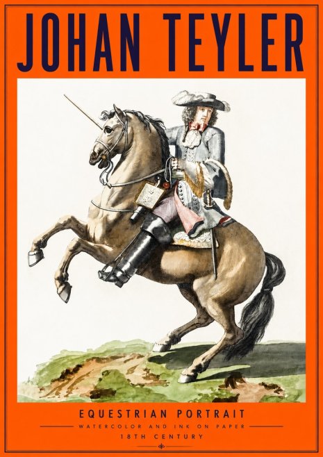 Johan Teyler Equestrian Portrait No2 - Poster