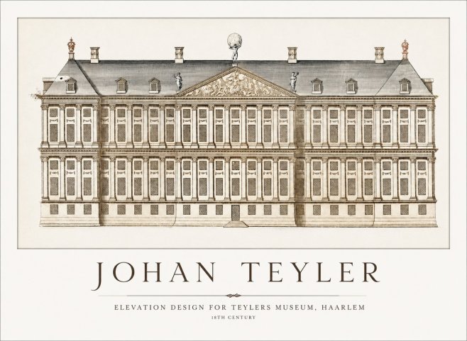 Johan Teyler Elevation Design for Teylers Museum, Haarlem No1 - Poster