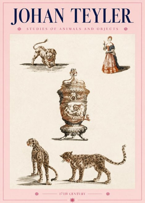 Johan Teyler Studies of Animals and Objects No4 - Poster