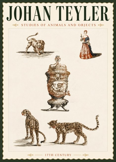 Johan Teyler Studies of Animals and Objects No5 - Poster