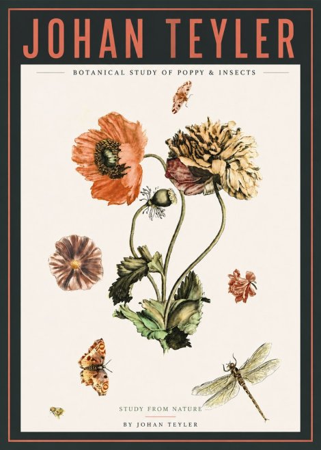 Johan Teyler Botanical Study of Poppy & Insects No4 - Poster