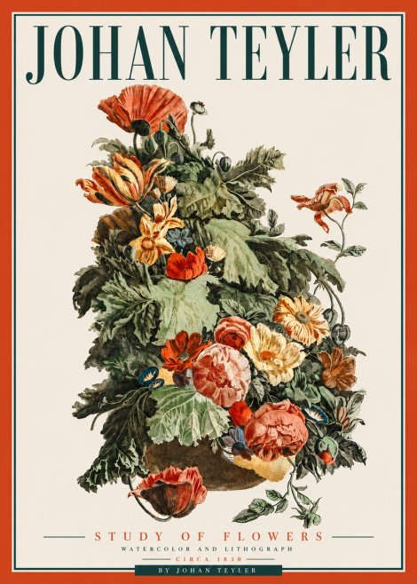 Johan Teyler Study of Flowers No5 - Poster