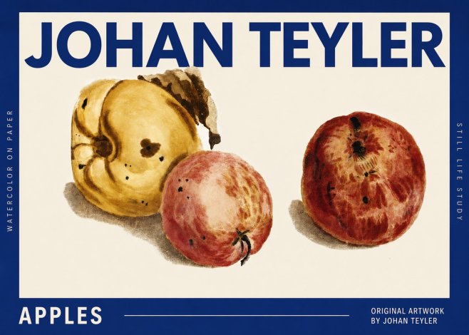 Johan Teyler Apples - Watercolor No2 - Poster
