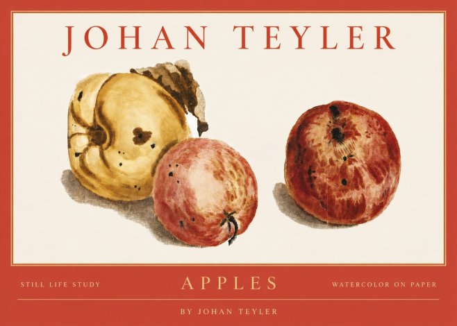 Johan Teyler Apples - Watercolor No3 - Poster