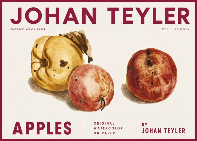 Johan Teyler Apples - Watercolor No5 - Poster