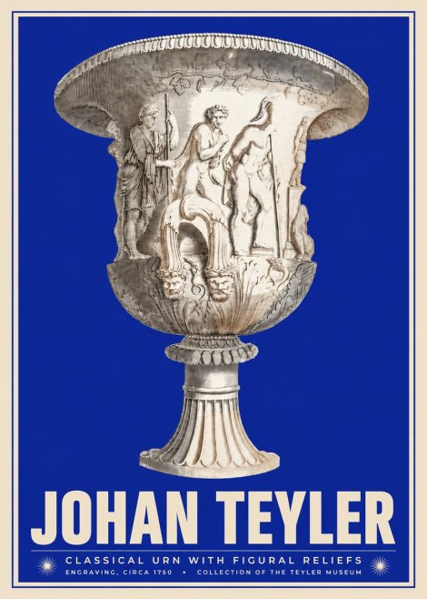 Johan Teyler Classical Urn with Figural Reliefs I No3 - Poster