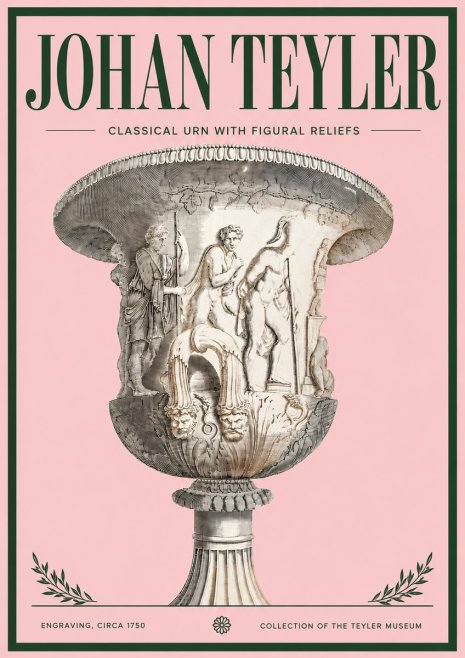 Johan Teyler Classical Urn with Figural Reliefs I No4 - Poster