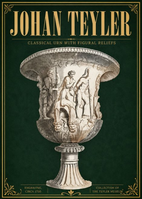 Johan Teyler Classical Urn with Figural Reliefs I No6 - Poster