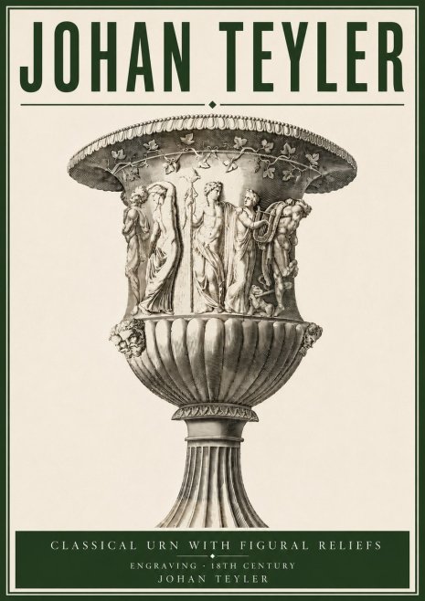 Johan Teyler Classical Urn with Figural Reliefs II No4 - Poster