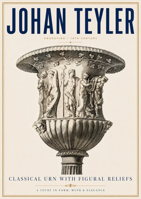 Johan Teyler Classical Urn with Figural Reliefs II No6 - Poster