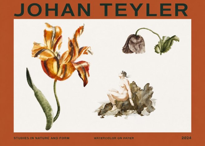 Johan Teyler Botanical Studies & Figurative Composition No3 - Poster