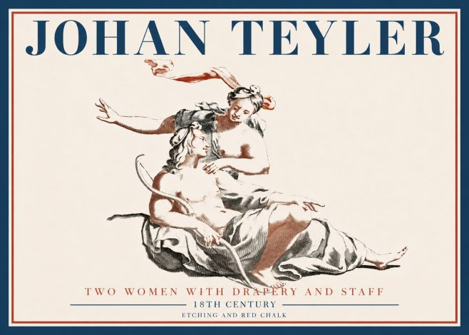 Johan Teyler Two Women with Drapery and Staff No5 - Poster