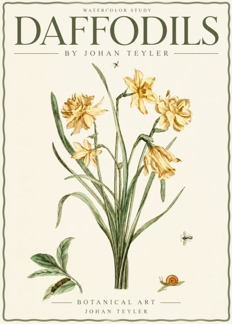 Johan Teyler Daffodils No5 - Poster