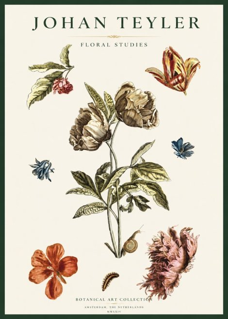 Johan Teyler Floral Studies No2 - Poster