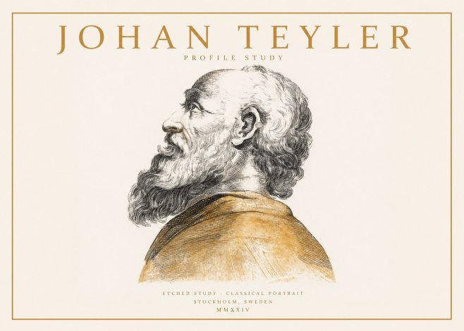 Johan Teyler Profile Study No1 - Poster