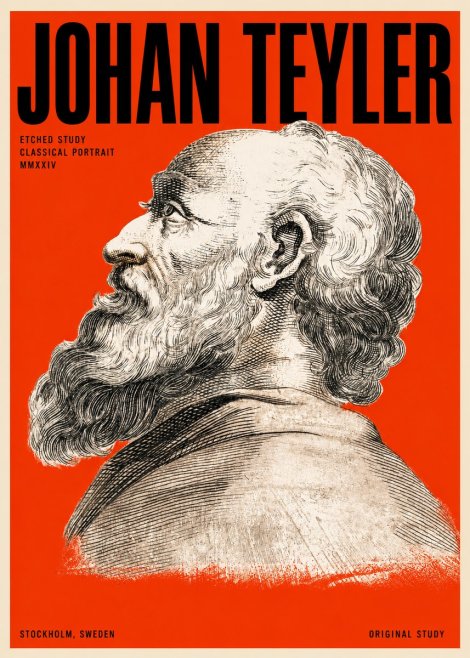 Johan Teyler Profile Study No2 - Poster