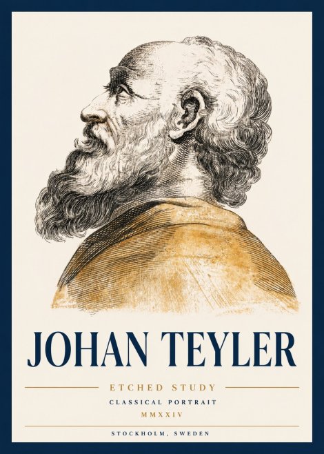 Johan Teyler Profile Study No3 - Poster