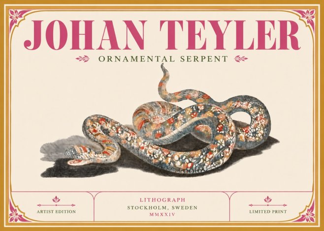 Johan Teyler Ornamental Serpent No6 - Poster