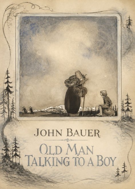 John Bauer Old Man Talking to a Boy No2 - Poster