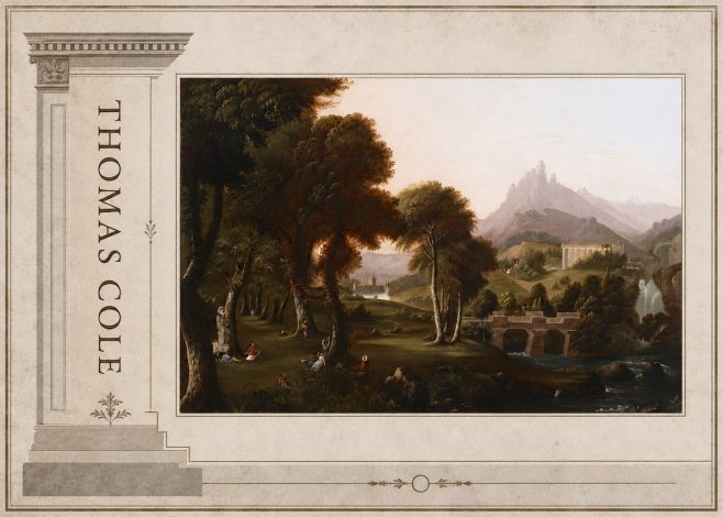 Thomas Cole The Old Mill, Sunset No2 - Poster